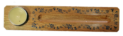 جا شمع و عودی گل های ختایی رنک آبی