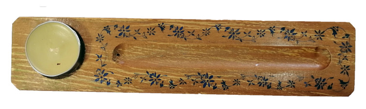 جا شمع و عودی گل های ختایی رنک آبی